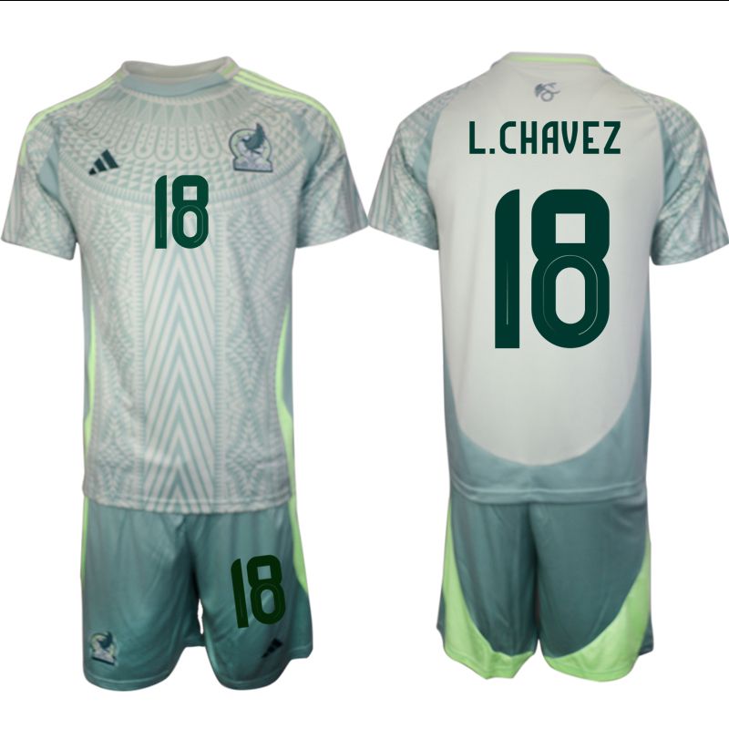 Men 2024-2025 Season Mexico away green #18 Soccer Jersey